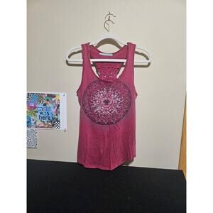 Maurices Women's Lace Back Tank Top with Mandala Print
